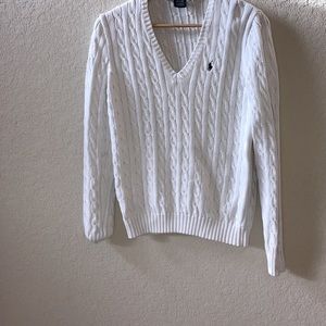 Ralph Lauren Sport, white sweater, (Large)